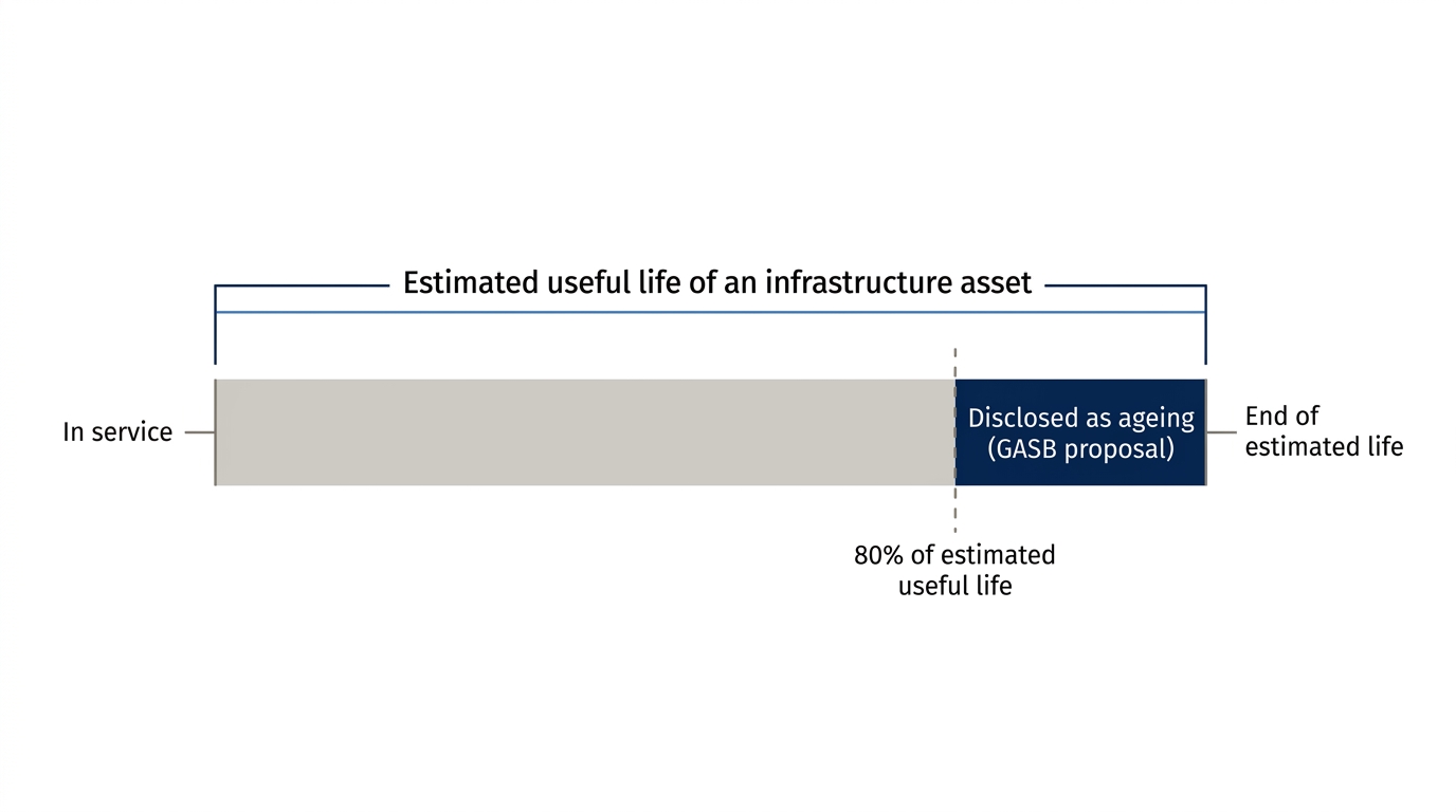 GASB's proposed disclosure counts assets past 80 percent of their estimated useful life, with no condition input